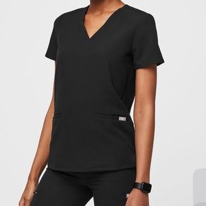 Figs women’s scrub top black XS